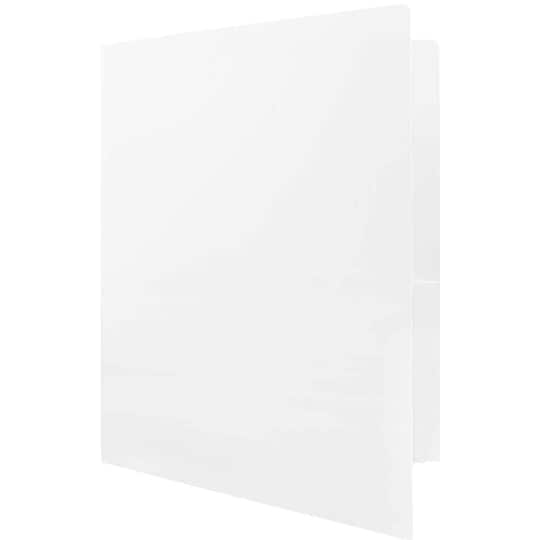 JAM Paper Heavy Duty Plastic 2-Pocket Folders